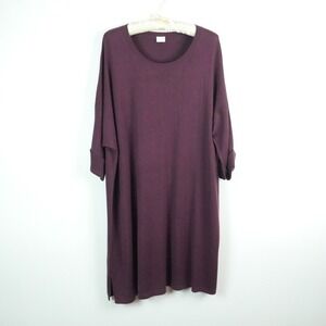Poetry Plum Long Sleeve Shift Dress